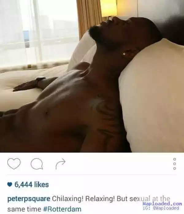 Peter Okoye shares this bedroom photo and says he
